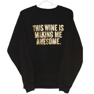 2/$50 🏷 Brunette Black Wine Pullover Sweater Size M/L